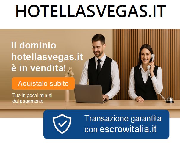 Dominio hotellasvegas.it in vendita per turismo, hotel e ospitalità